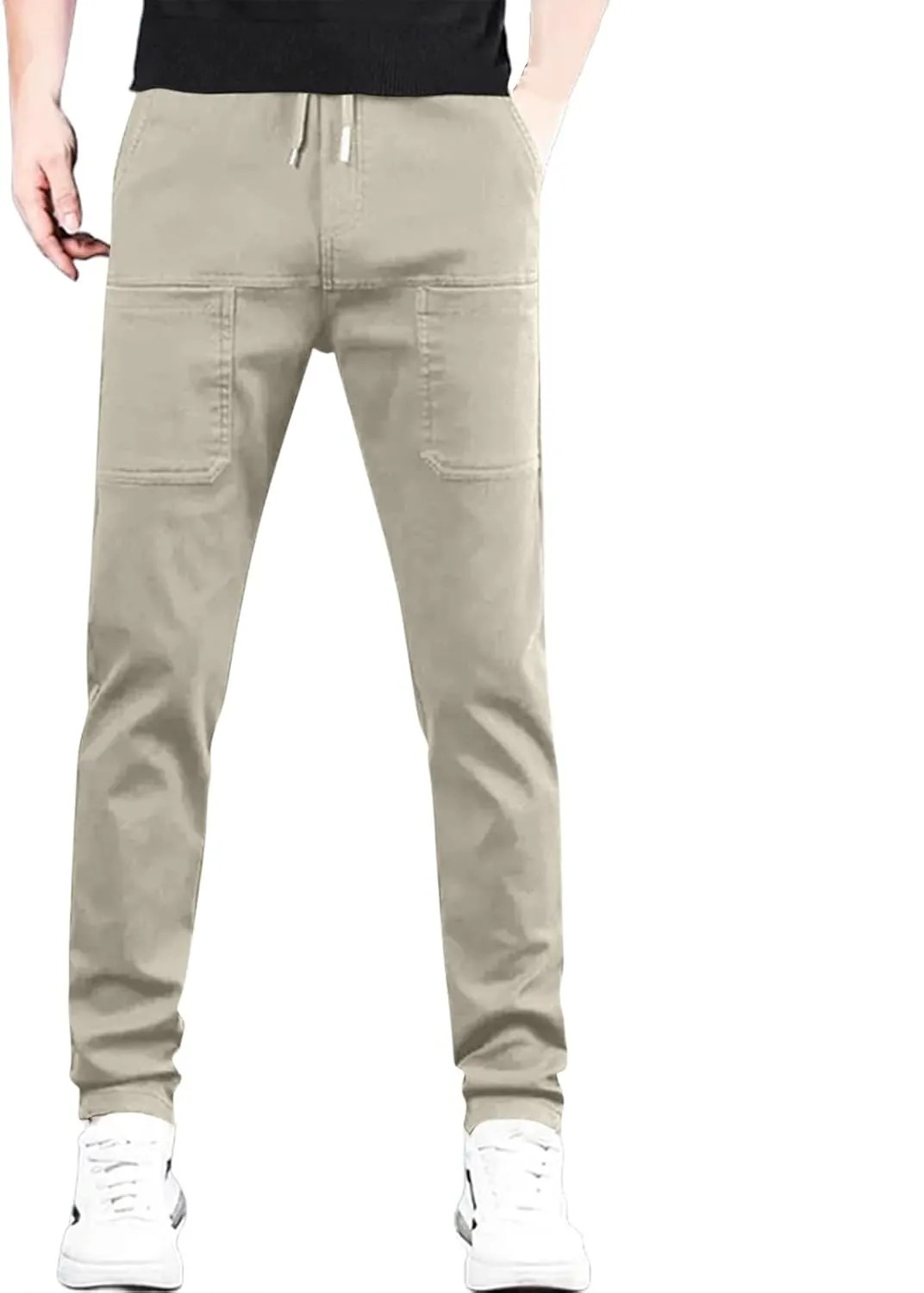 ADHOWBEW Mencomfy Cargo Pants Multipants High Stretch Multi-Pocket Durable Dry Fit Cargo Breathable Joggers