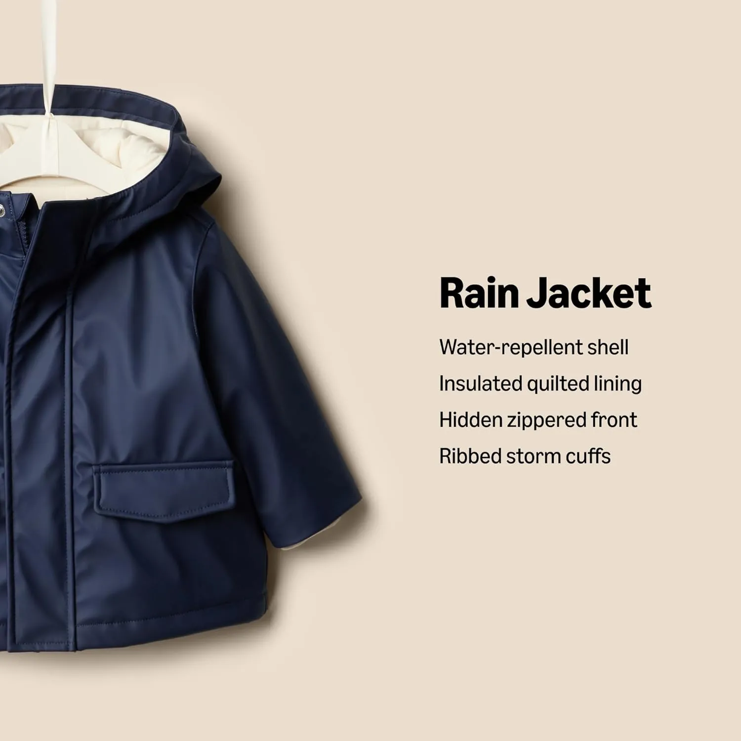 Amazon Essentials x Sofia Grainge Toddlers and Baby Boys' Water-Repellent Rain Jacket