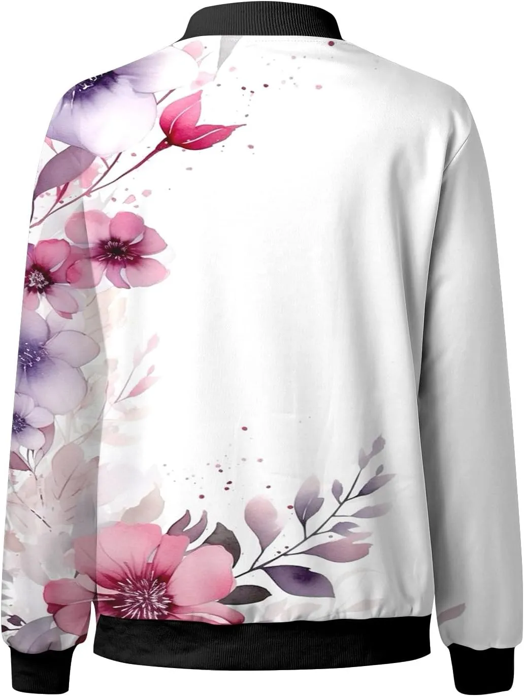 Baseball Jacket Coat for Women Thin Pocket Jacket Blouse Varsity Coat Baseball Top Floral Jackets for Women Fall 2024