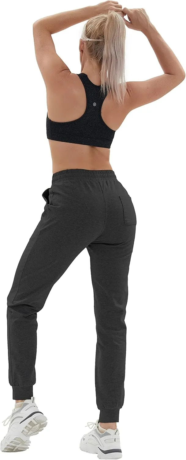 BUBBLELIME 19"/28" Women's High Waist Jogger Pants with Pockets Active Yoga Tapered Sweatpants Lounge Pants Capri