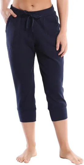BUBBLELIME 19"/28" Women's High Waist Jogger Pants with Pockets Active Yoga Tapered Sweatpants Lounge Pants Capri