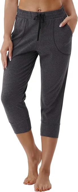 BUBBLELIME 19"/28" Women's High Waist Jogger Pants with Pockets Active Yoga Tapered Sweatpants Lounge Pants Capri