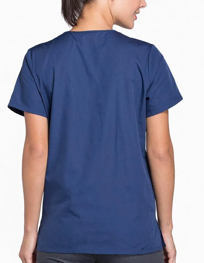 Cherokee Workwear 26.5 Inch Women's Snap Front Scrub Top