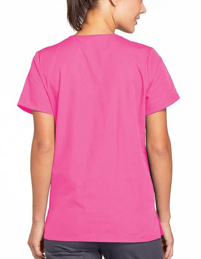 Cherokee Workwear 26.5 Inch Women's Snap Front Scrub Top