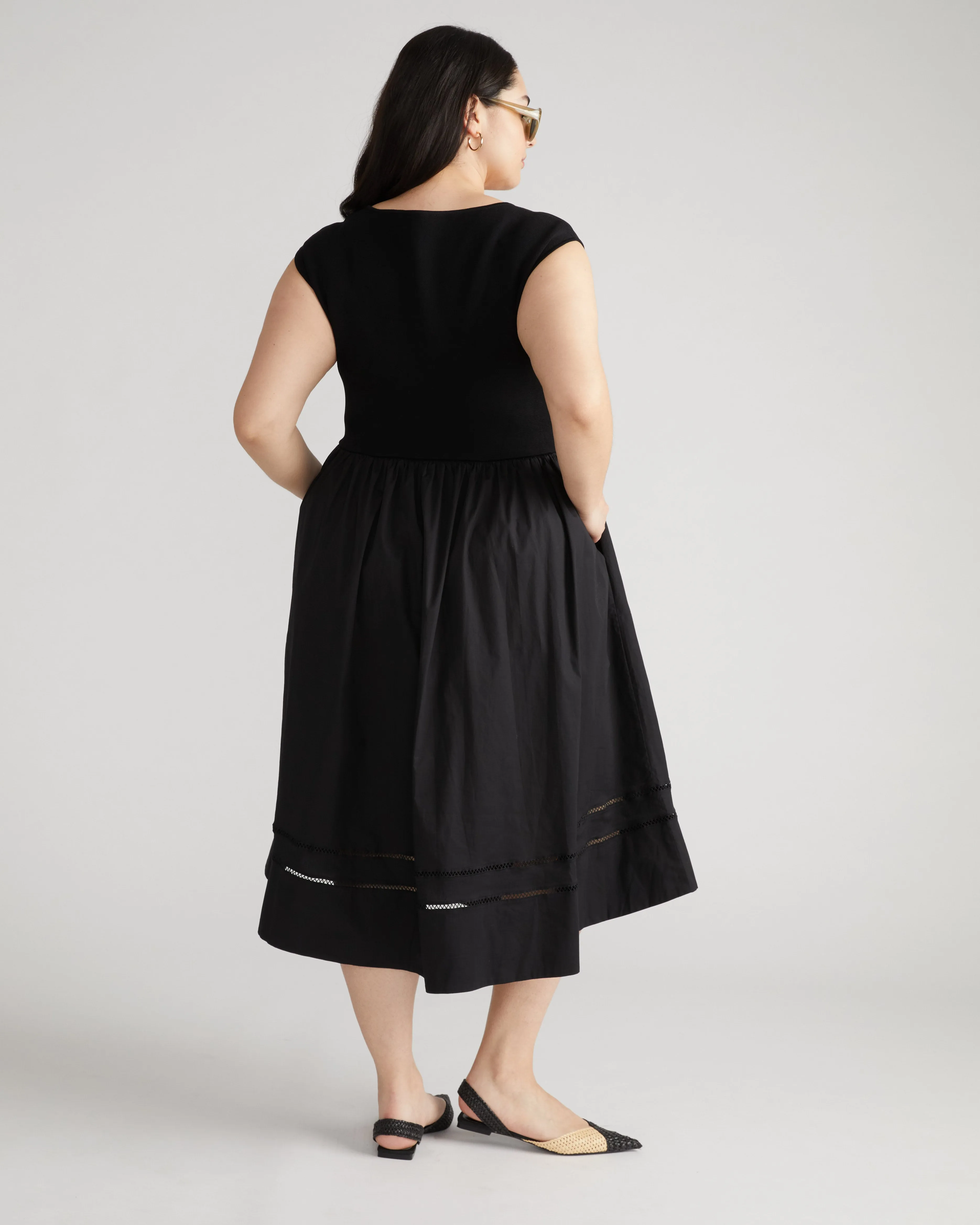 Chloe Combo Dress - Black