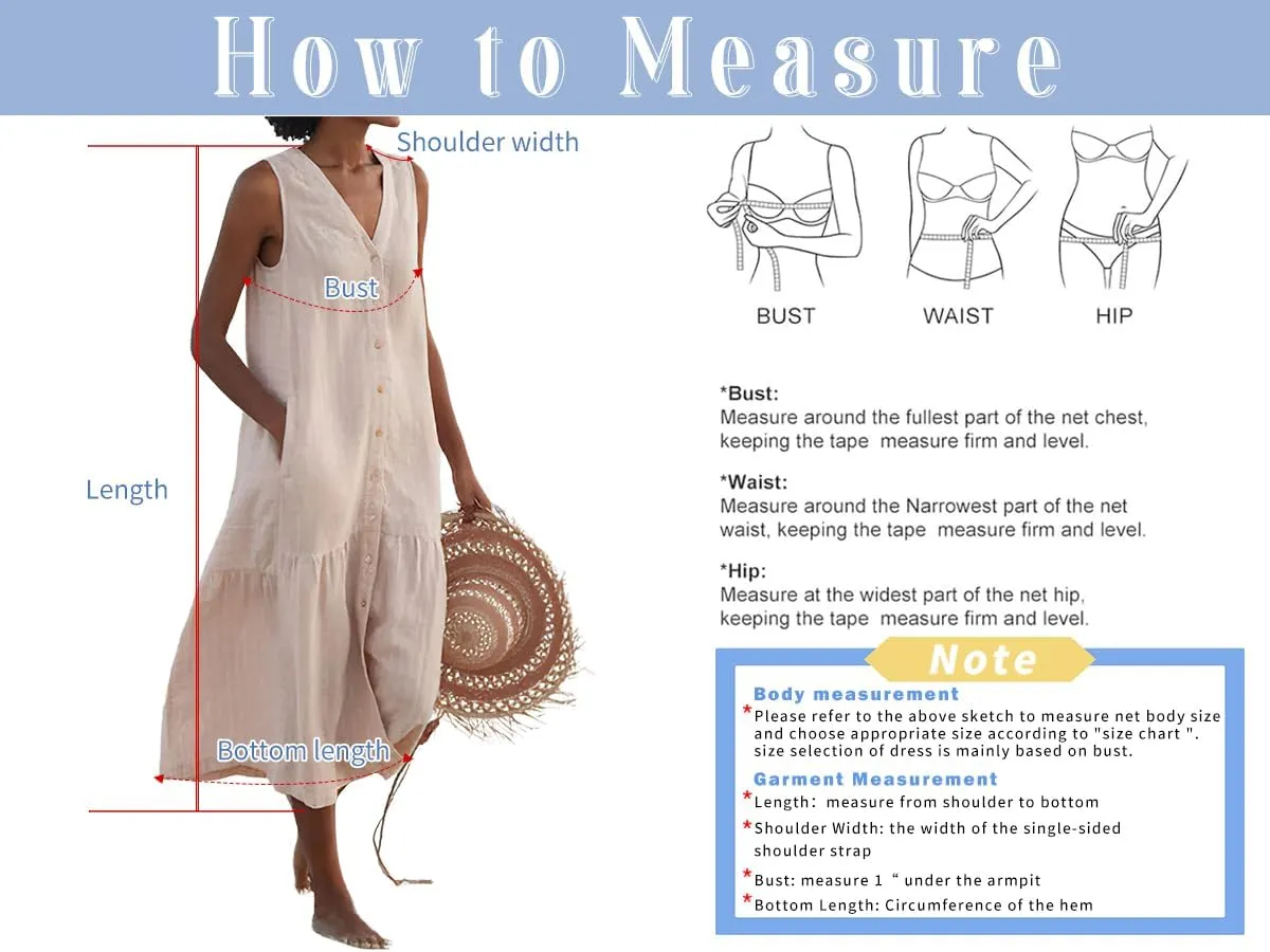 chouyatou Women's Summer Sleeveless Button Down Cotton Tank Dress Loose A-Line Tiered Tunic Beach Dress
