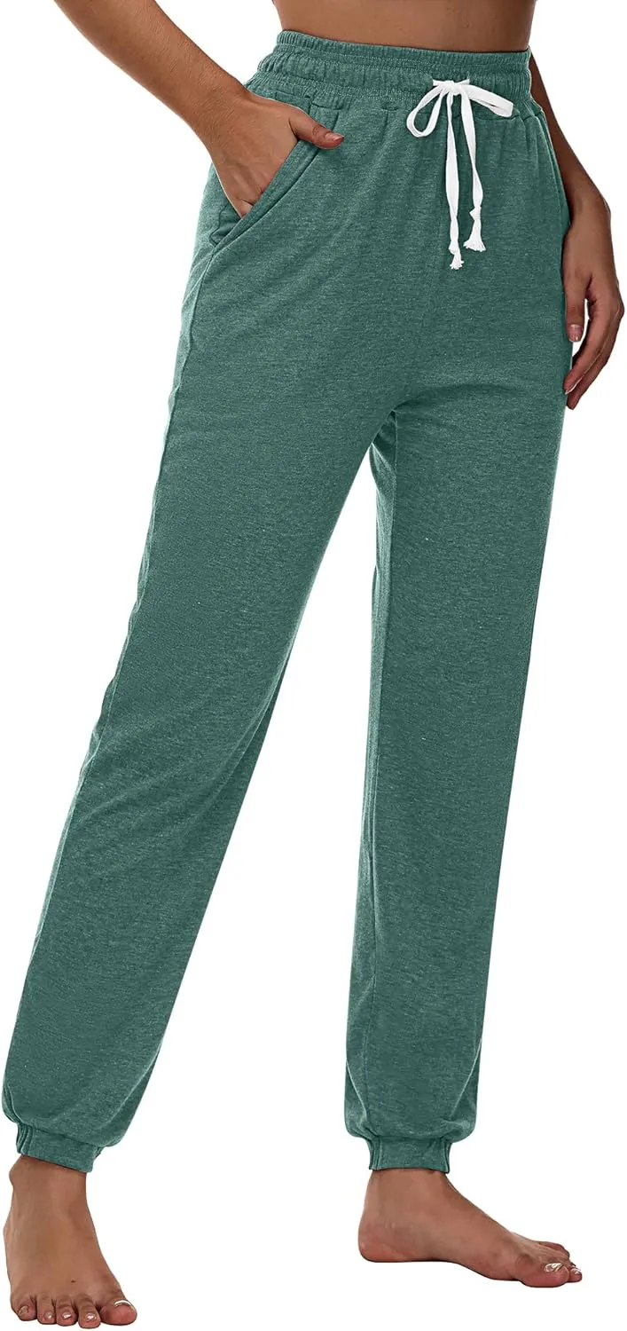 Ficerd 3 Pcs Women's Joggers Pants Casual Soft Sweatpants Lounge Pants High Waisted Athletic Joggers with Pockets