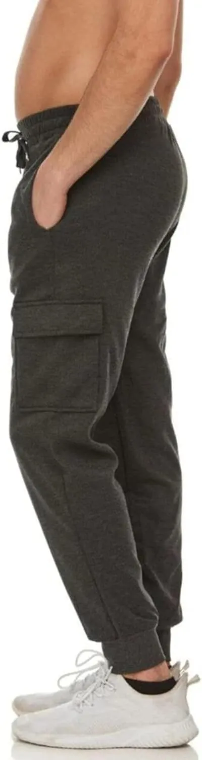 Galaxy by Harvic Mens Slim Fit Fleece Joggers with Side Pockets