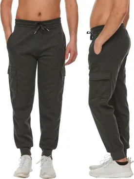 Galaxy by Harvic Mens Slim Fit Fleece Joggers with Side Pockets