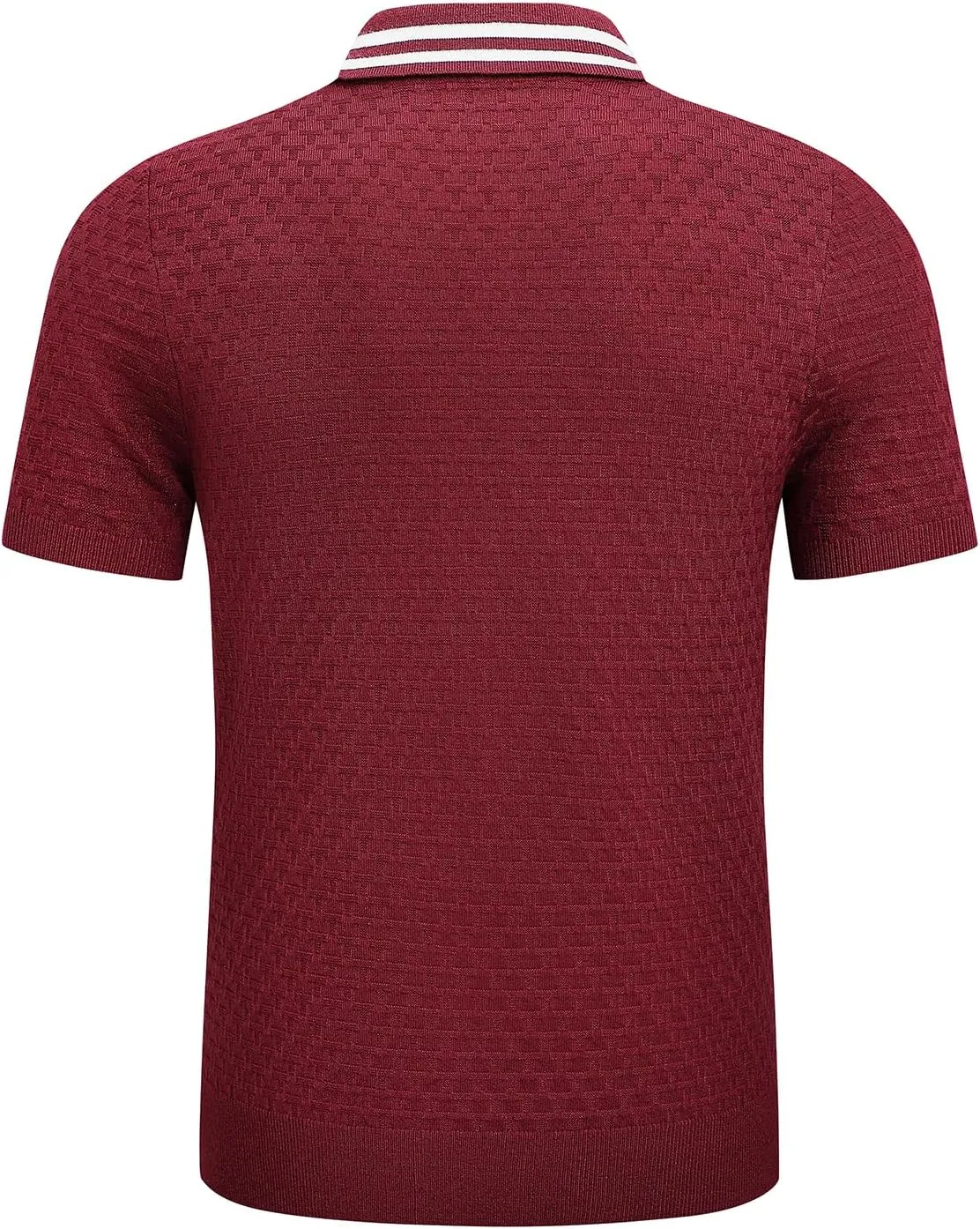 JMIERR Men's Knit Polo Shirts Casual Short Sleeve Button Lightweight Shirt