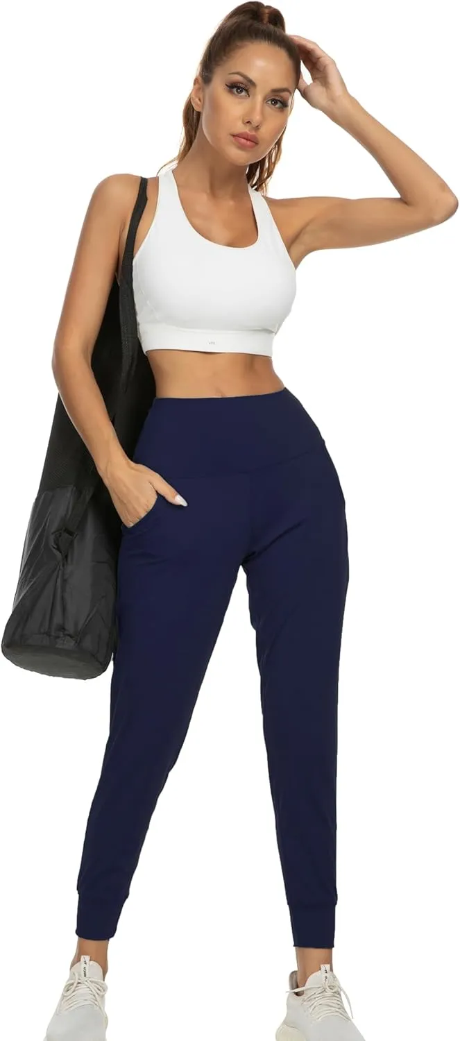 Kcutteyg Womens Joggers with Pockets, Lightweight Quick Dry Athletic Workout Soft Pants for Gym, Yoga, Running