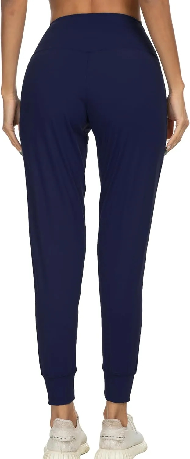 Kcutteyg Womens Joggers with Pockets, Lightweight Quick Dry Athletic Workout Soft Pants for Gym, Yoga, Running