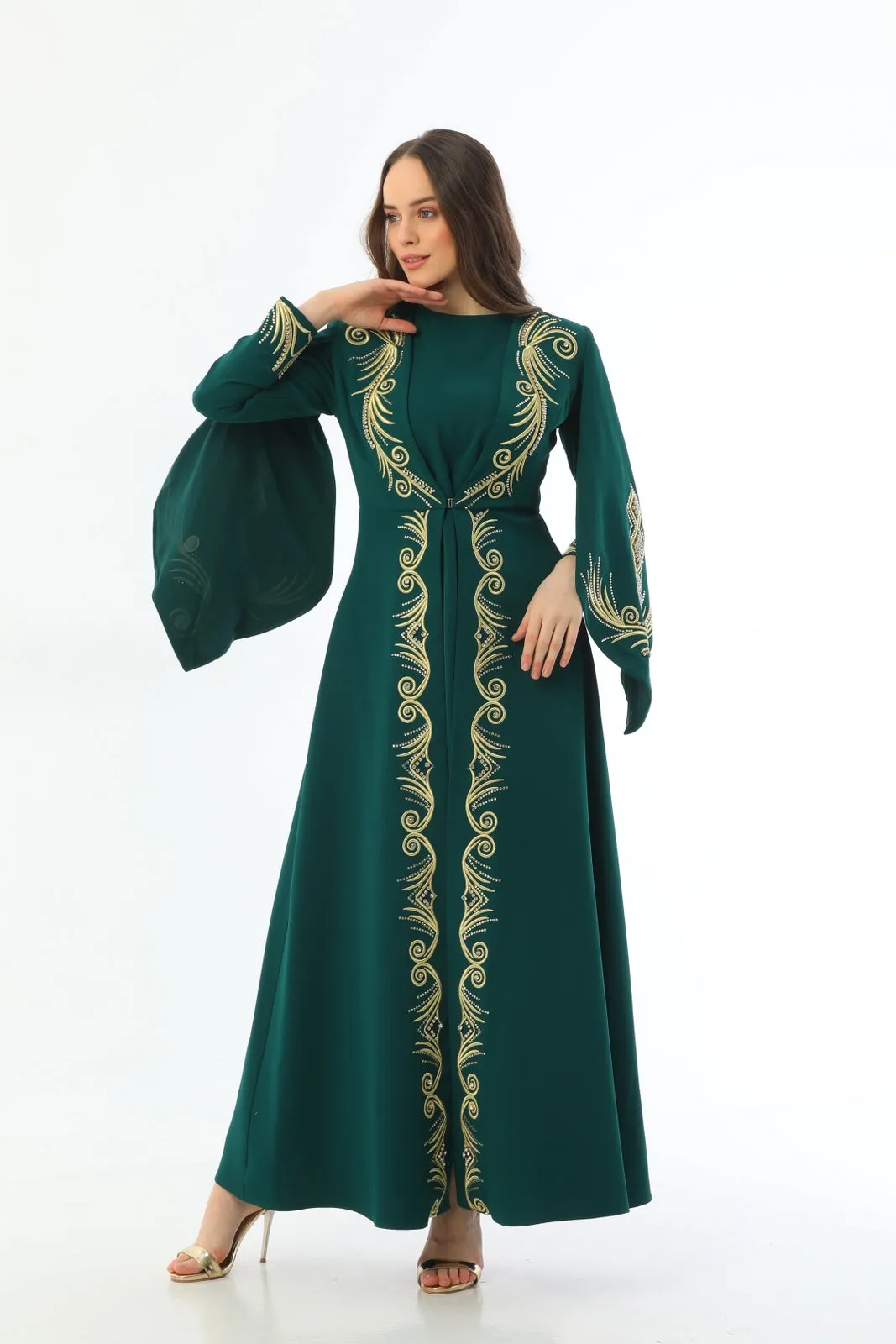 KNT Mihribah Abaya Emerald