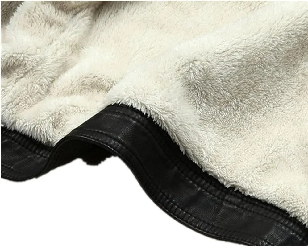 LJYH Boys Winter Pu Leather Jackets Children Velvet Motorcycle Thicken Coats