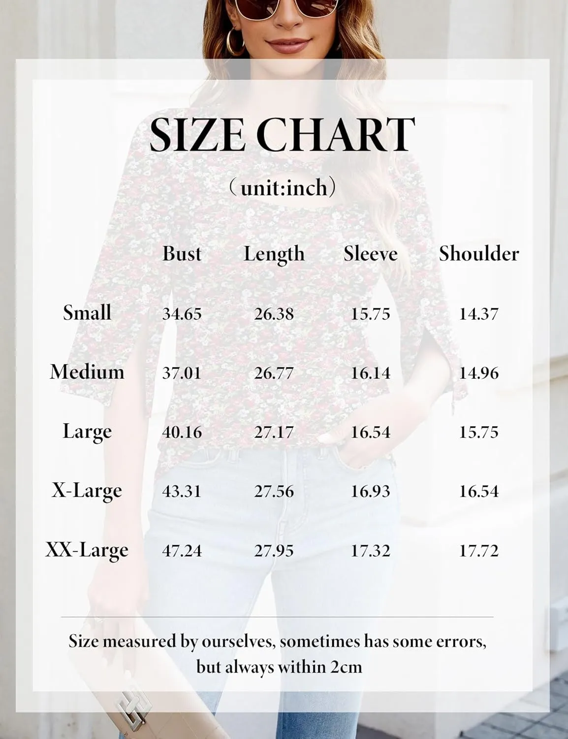 LUYAA Women's 3/4 Sleeve Tops Dressy Casual Summer Cut Out Twist Knot Elegant Blouse Tunics