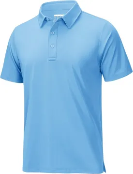 MAGCOMSEN Men's Polo Shirts Short Sleeve Dry Fit Golf Shirts Moisture Wicking Performance Athletic Casual Collared Shirt