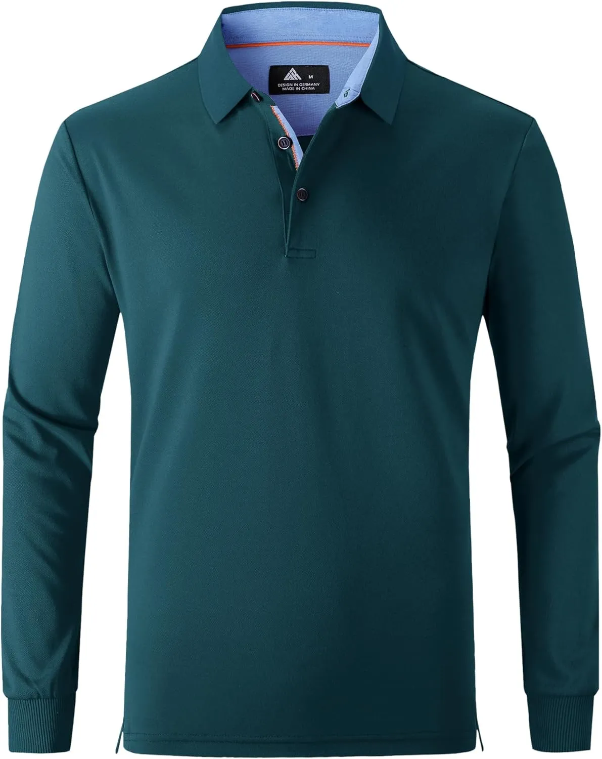 Polo Shirts for Men Long Sleeve Moisture Wicking Golf Polos Casual Travel Performance Collar Shirts