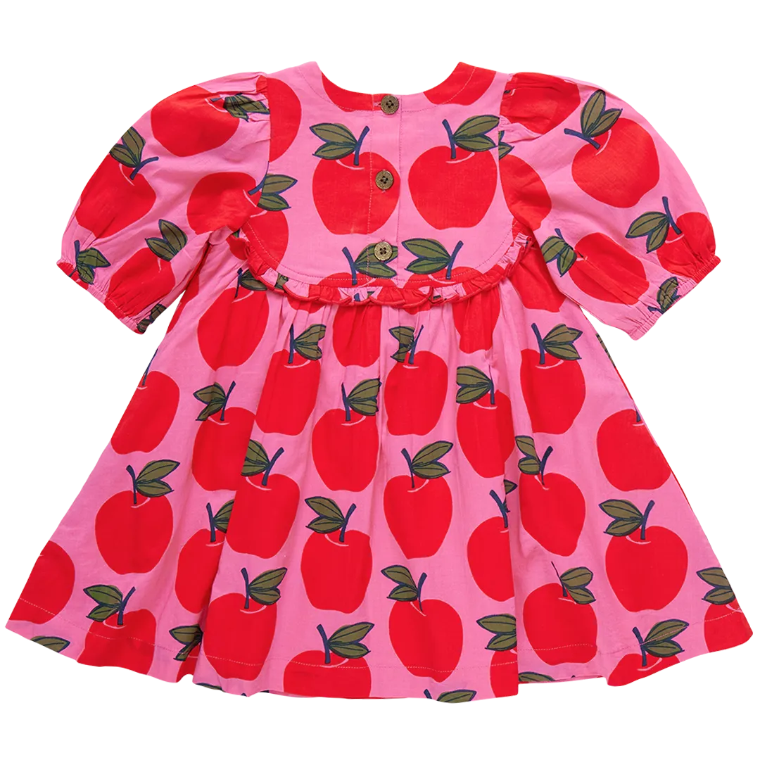 Rowan Dress, Pink Apples