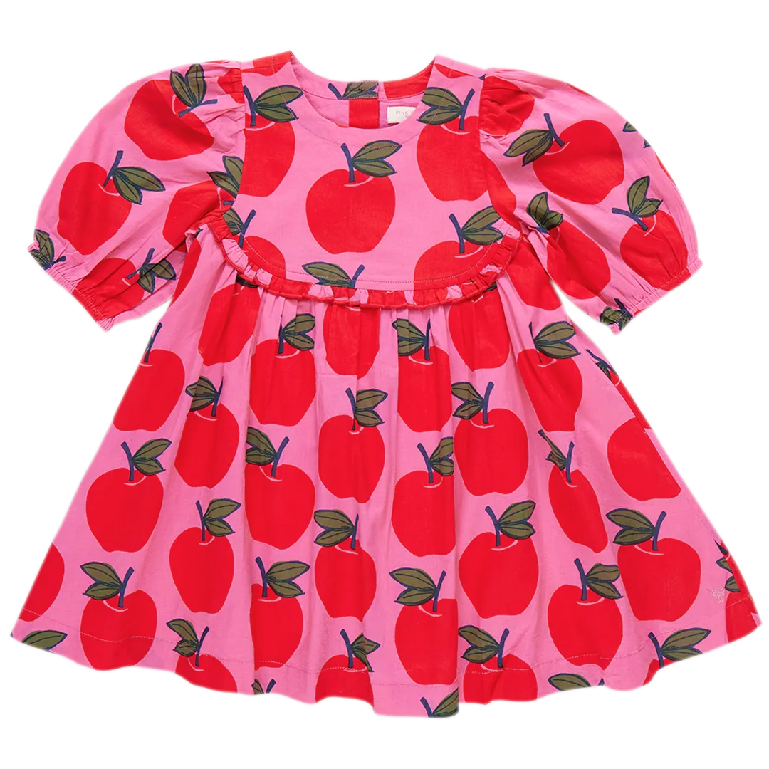 Rowan Dress, Pink Apples