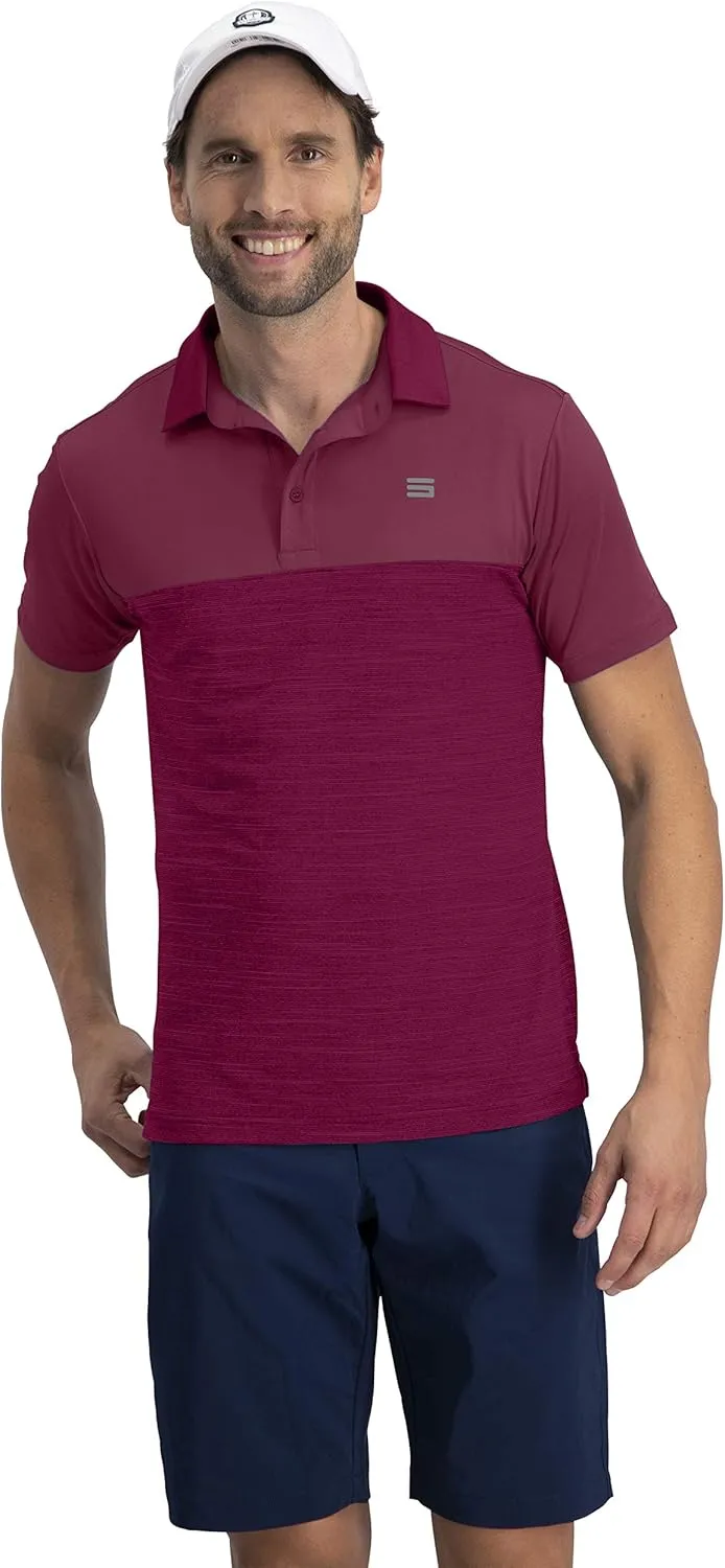 Three Sixty Six Quick Dry Golf Shirts for Men - Moisture Wicking Short-Sleeve Casual Polo Shirt
