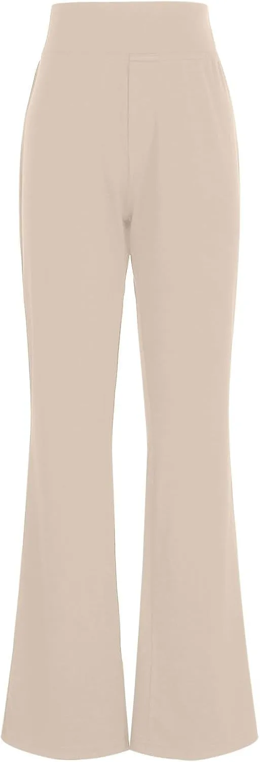 Womens Dress Pants High Wasited Bootcut Office Work Pants Soft Stretchy Trouser Style Yoga Pants with Pockets Slacks
