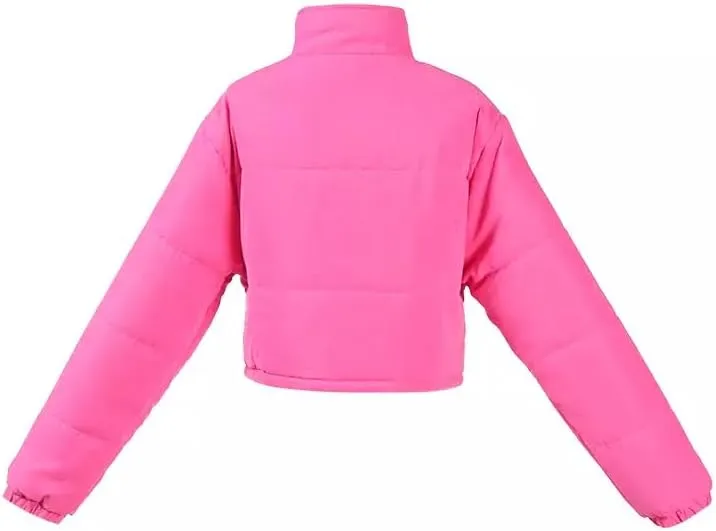Women's Lightweight Quilted Jackets Puffer Mock Neck Zip Up Jackets Casual Padded Crop Outdoor Coat
