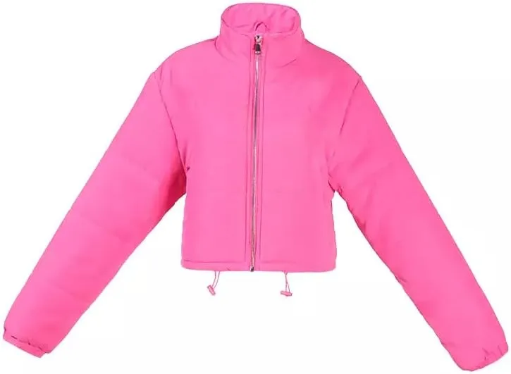 Women's Lightweight Quilted Jackets Puffer Mock Neck Zip Up Jackets Casual Padded Crop Outdoor Coat