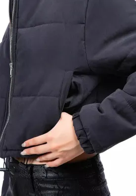 Women's Lightweight Quilted Jackets Puffer Mock Neck Zip Up Jackets Casual Padded Crop Outdoor Coat