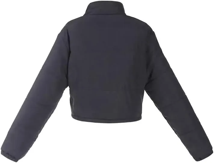 Women's Lightweight Quilted Jackets Puffer Mock Neck Zip Up Jackets Casual Padded Crop Outdoor Coat