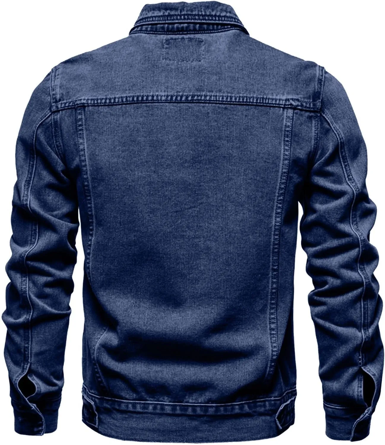 Ymosrh Men's Fall Jackets Casual Denim Long Sleeve Lightweight Trucker Jackets Fashion Jean Coat with Pockets Jacket